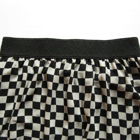 LuLaRoe Black and White Checkered Midi Skirt - Picture 4 of 7